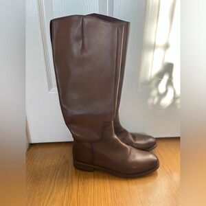 Franco Sarto Chocolate Brown Leather Tall Boots. Worn once!